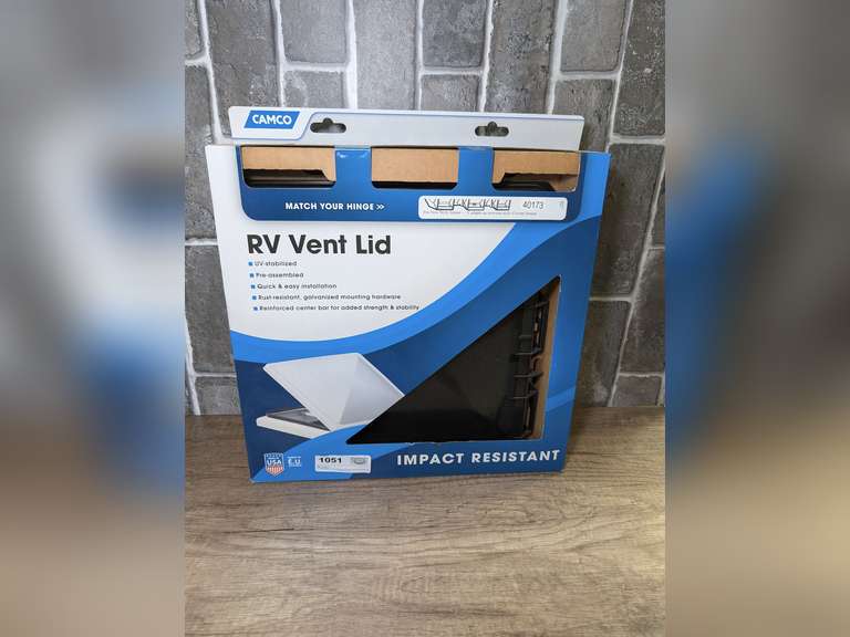 CAMCO RV VENT LID IN ORIGINAL BOX FOR JENSEN CAMPERS image