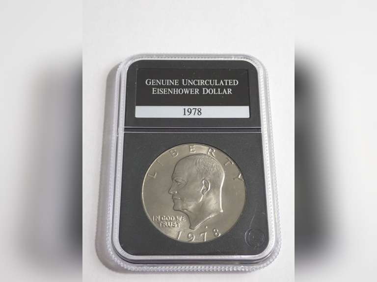 1978 EISENHOWER DOLLAR COIN, PCS GENUINE UNCIRCULATED image