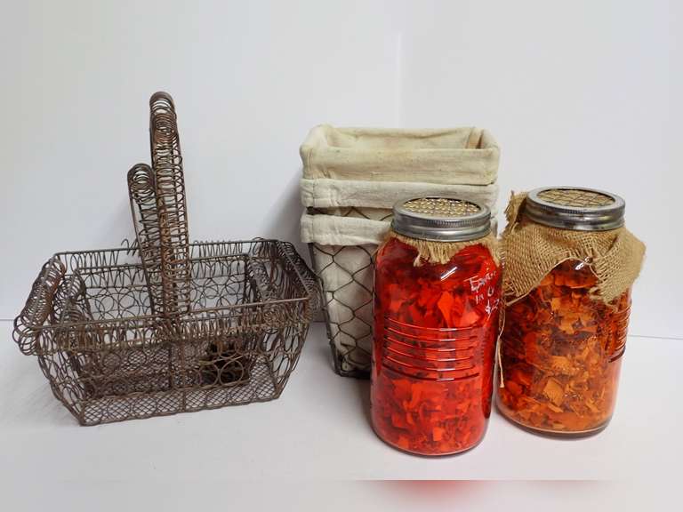 Wire Baskets and Decorative Jars image