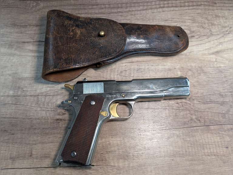 COLT MODEL 1911 U.S. ARMY .45 AUTO PISTOL WITH HOLSTER *** SPECIAL INSPECTION / PICK-UP INSTRUCTIONS *** image