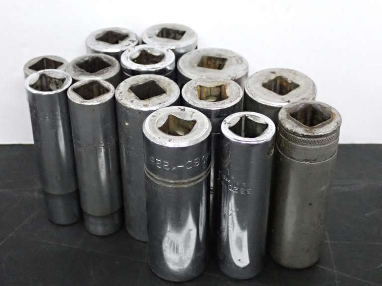 Mixed Sockets including S-K, 1/2" Drives - Socket sizes range from 9/16" to 1-1/16" image