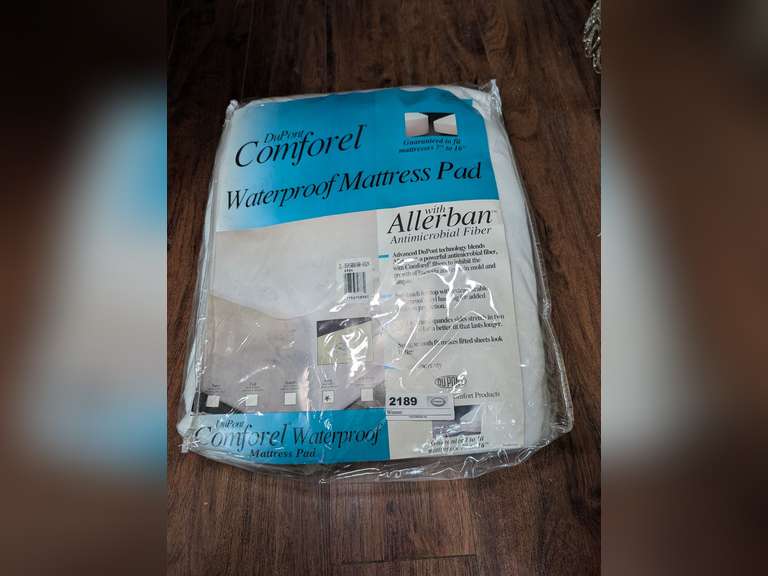 DUPONT COMFOREL WATERPROOF MATTRESS PAD IN ORIGINAL PLASTIC, KING SIZE image