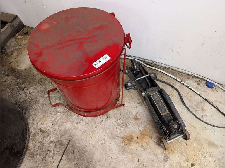 JUSTRITE OILY WASTE CAN & FLOOR JACK image