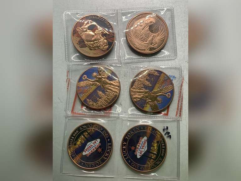 6 OZ OF .999 FINE COPPER ON COPPER COLLECTIBLE ROUNDS (SEE PICS) image