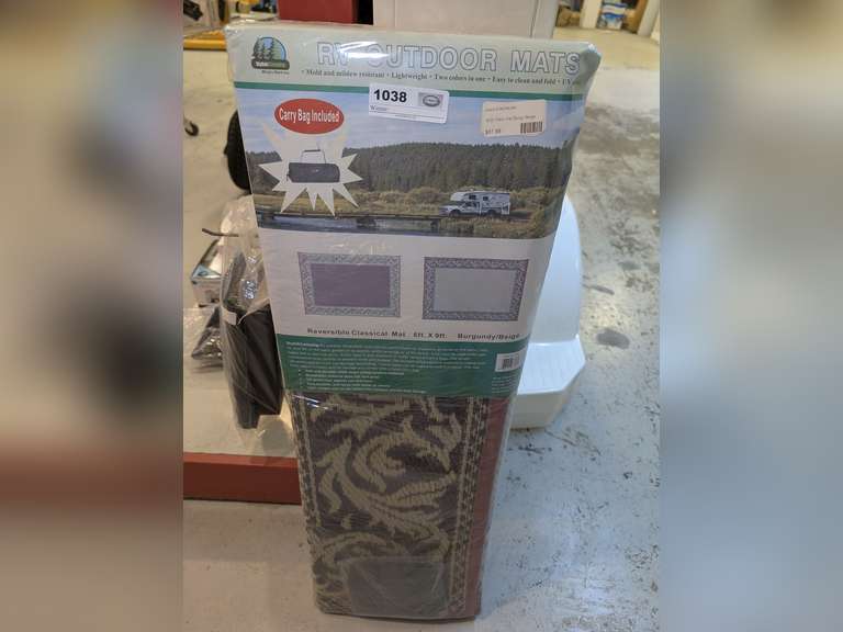 STYLISH CAMPING BRAND RV OUTDOOR MATS IN ORIGINAL BOX image