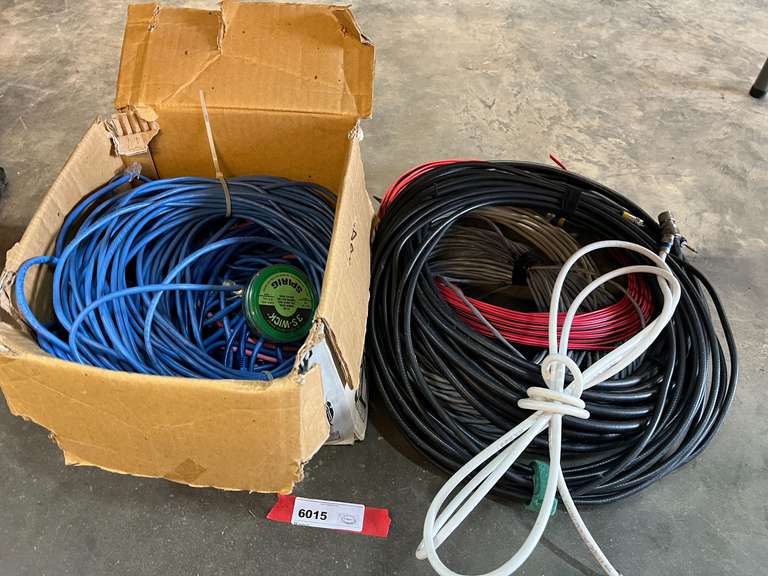 Assorted cable, includes some cat 5, see pictures for details. image
