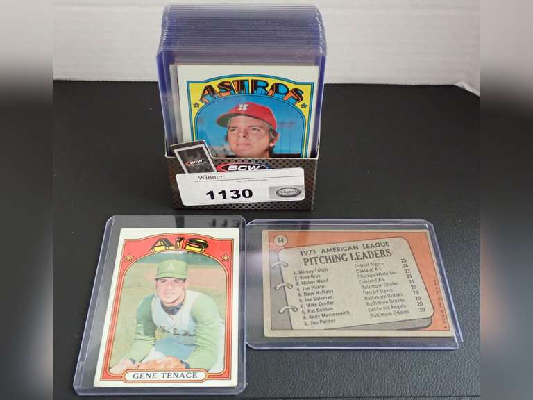 1972 TOPPS BASEBALL CARDS W/CONTENT LIST image