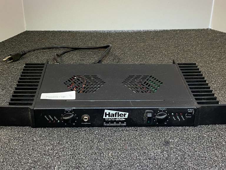 Hafler P1000 Trans.Ana 2-Channel Stereo Power Amplifier, powers up, working condition unknown, see pictures for details. image