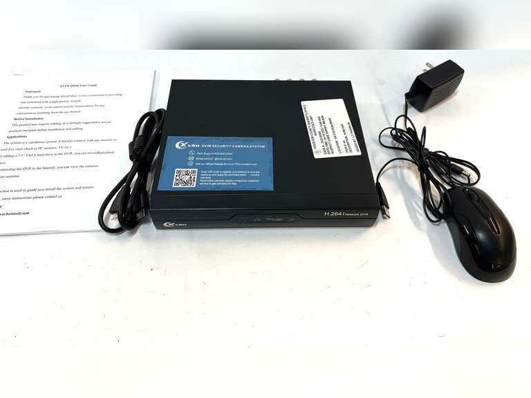 XVim security camera system, comes with charging cord and mouse, working condition unknown, see pictures for details. image