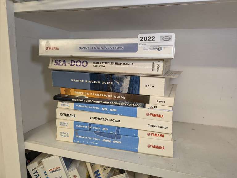 MARINE ENGINE SERVICE MANUALS AND RIGGING COMPONENTS AND ACCESSORY CATALOG image