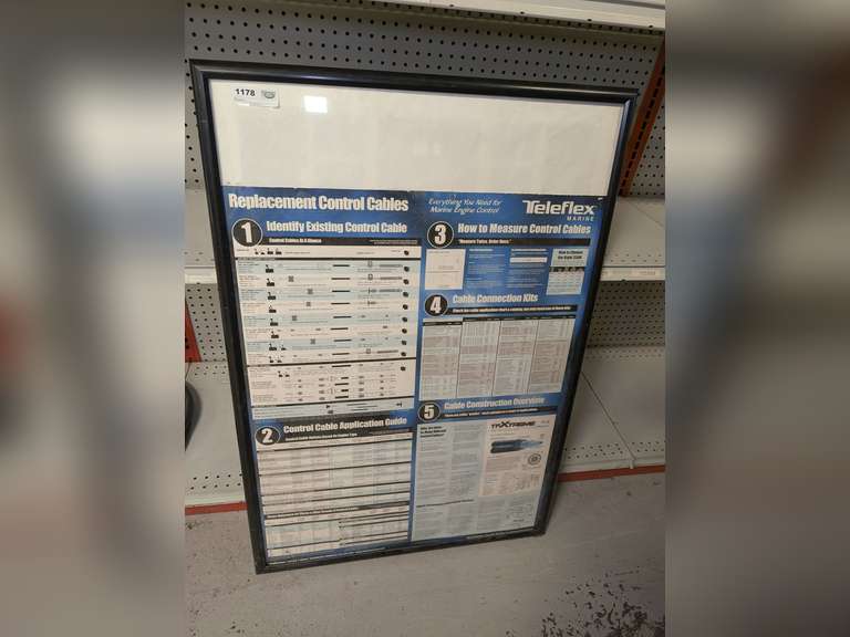 POSTER FRAME WITH TELEFLEX MARINE CABLE GUIDE image