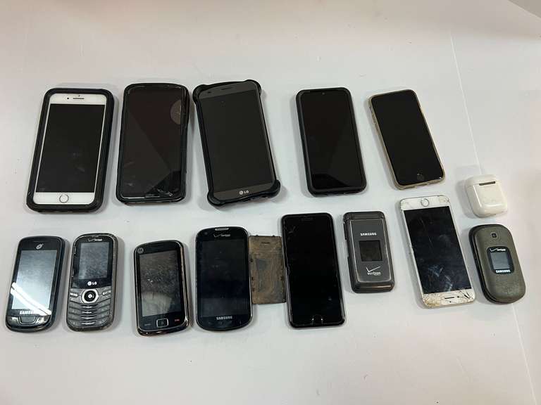 Large cell phone assortment, tub is not included, see pictures for details. image