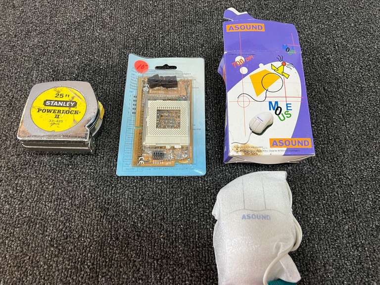 370 CPU card, still in original packaging, also includes Asound mouse, and used Stanley 25’  tape measure, tub is not included, see pictures for details. image