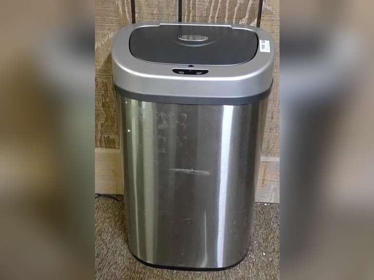 Touchless Stainless Steel Trash Can - Battery Powered - Does Work image