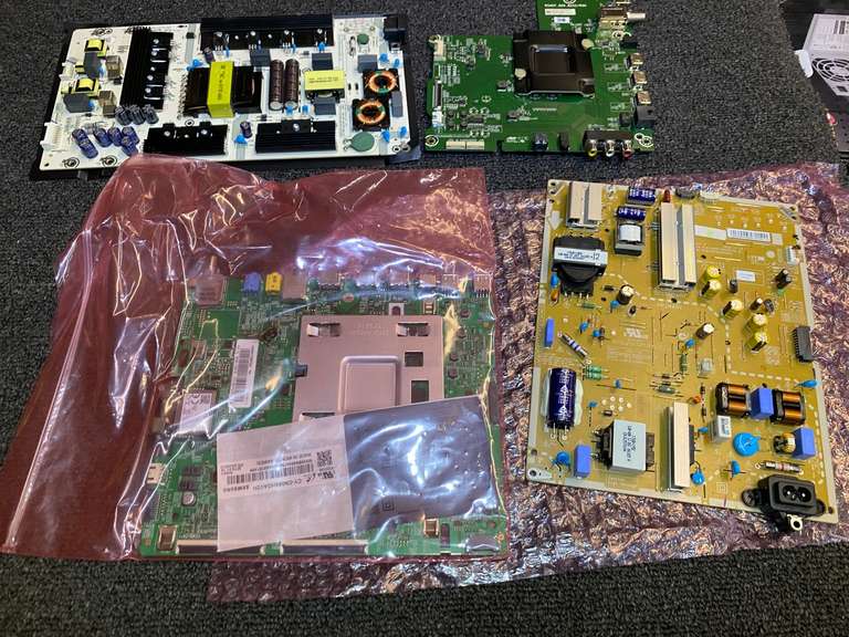 Assorted power supply assemblies/main boards, working condition unknown, see pictures for details. image