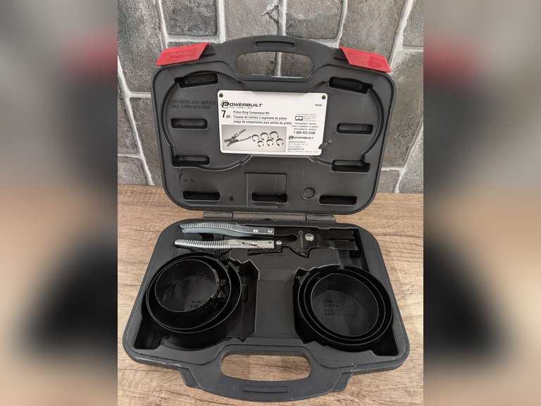 POWERBUILT 7-PIECE PISTON RING COMPRESSOR KIT image