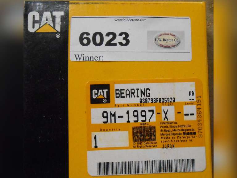 (1) CAT P/N 9M-1997 BEARING image
