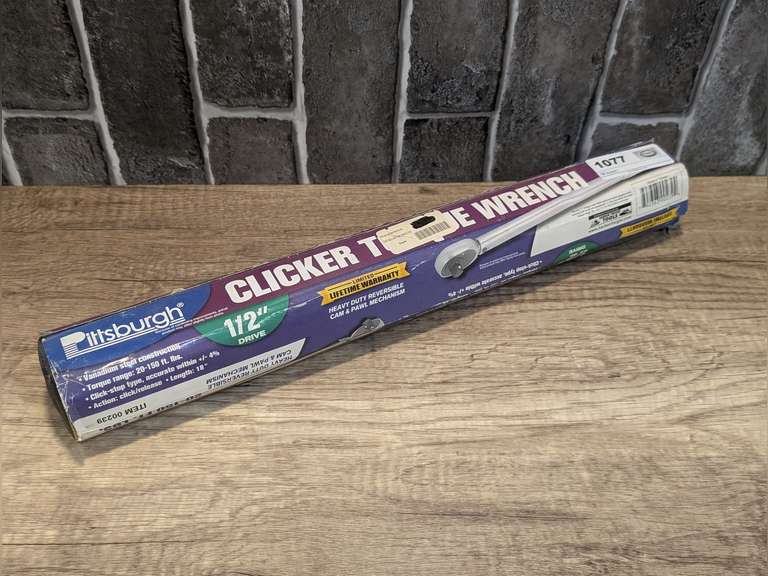 PITTSBURGH 1/2 IN DRIVE CLICK TORQUE WRENCH IN ORIGINAL PACKAGE image