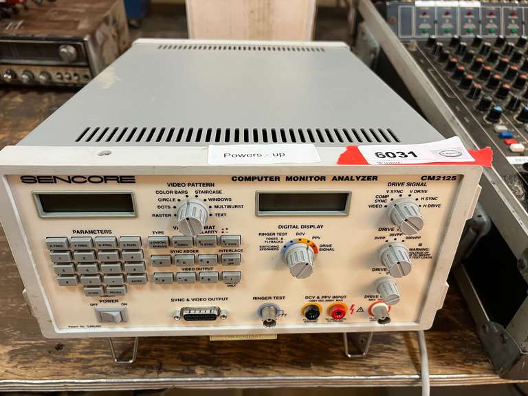 Sencore computer monitor analyzer, CM2125, powers up, working condition unknown, see pictures for details. image
