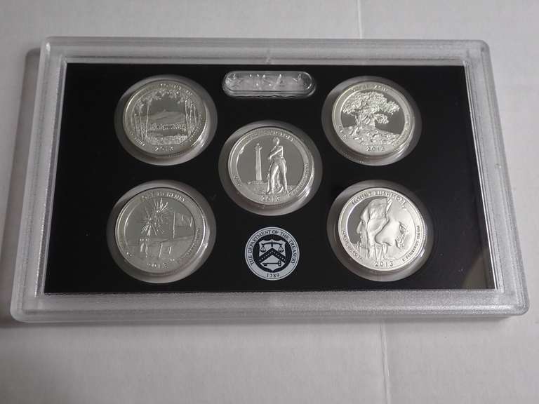 2013 SILVER PROOF U.S. NATIONAL PARKS QUARTER COLLECTION - 90% SILVER image