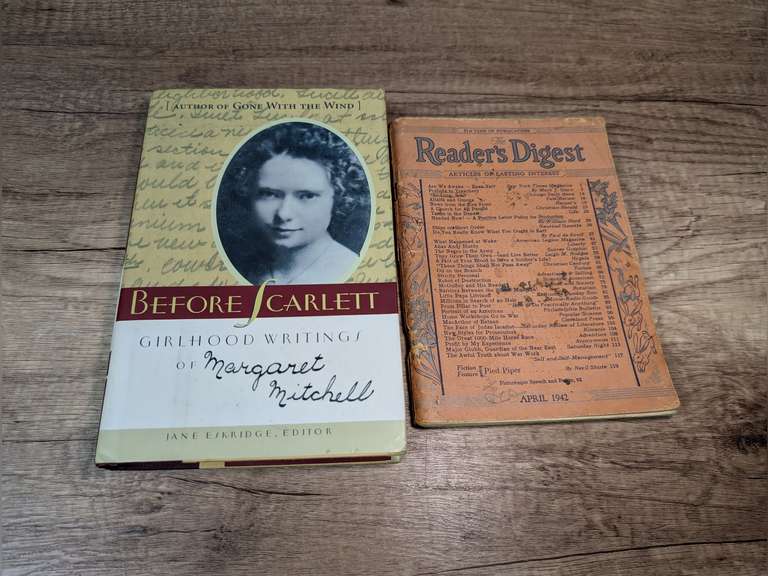 1942 READER'S DIGEST AND BEFORE SCARLETT, GIRL HOOD WRITINGS OF MARGARET MITCHELL image