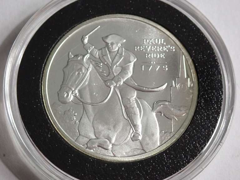 HALF TROY OUNCE SILVER PAUL REVERE ROUND image