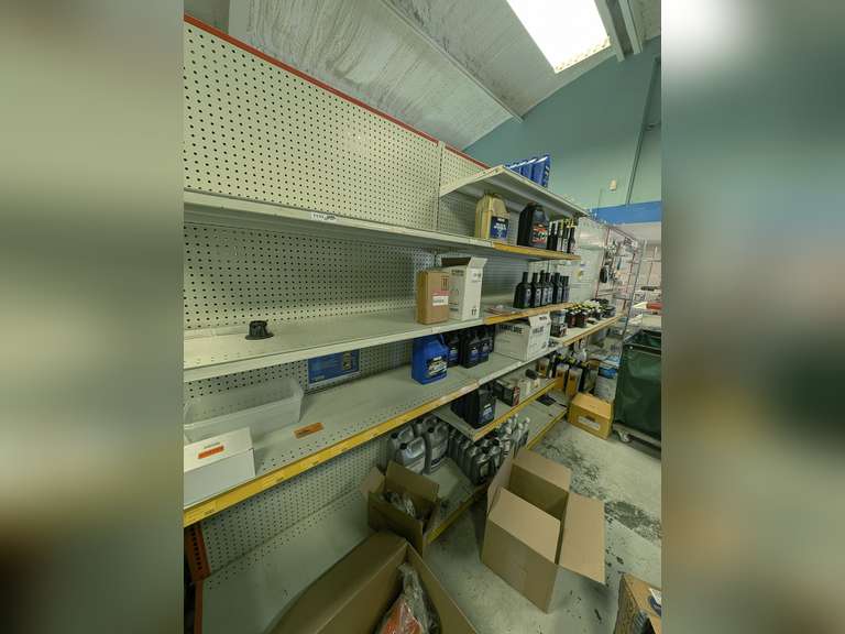 SIX 4-FT SECTIONS OF DOUBLE SIDED METAL RETAIL INDUSTRIAL (24 FT TOTAL) *** SPECIAL PICKUP INSTRUCTIONS *** image
