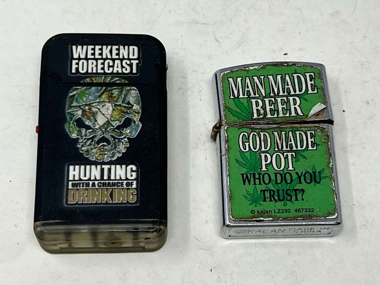 Cigarette lighters, two pieces, see pictures for details. image
