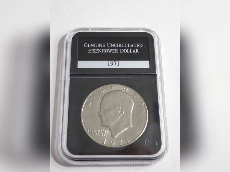 1971 EISENHOWER DOLLAR COIN, PCS GENUINE UNCIRCULATED image