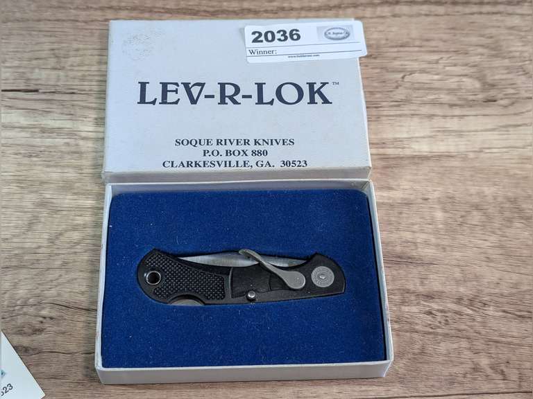SOQUE RIVER KNIVES LEV-R-LOK LOCKBACK KNIFE IN ORIGINAL BOX, MADE IN USA image