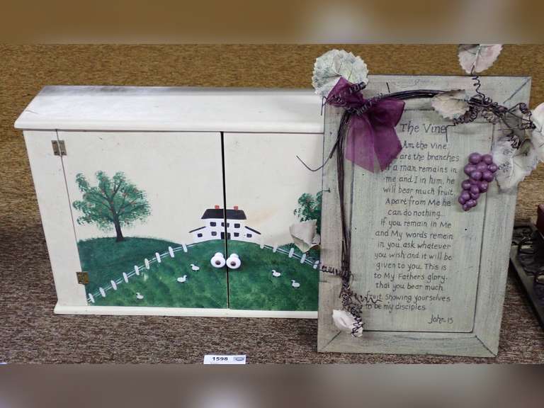 Hand-Painted Cabinet and Wall Art image