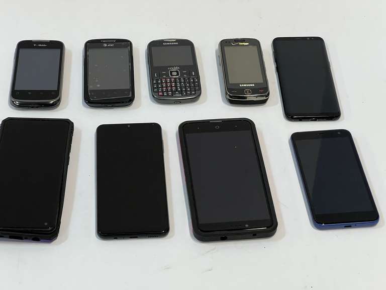 Cell phone assortment, tub is not included, see pictures for details. image