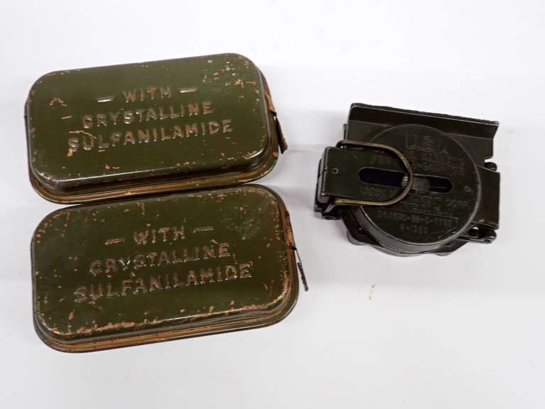 Military First Aid Tins and Compass image
