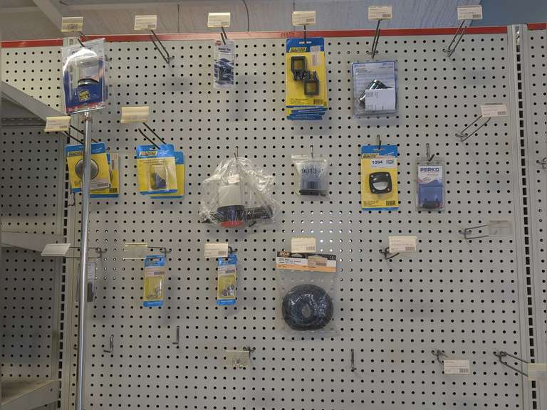 ALL ITEMS HANGING IN WALL AREA MARKED 1094 INCLUDING VARIOUS BIMINI TOP HARDWARE, 360° PERKO NAVIGATION LIGHT, AND MORE image