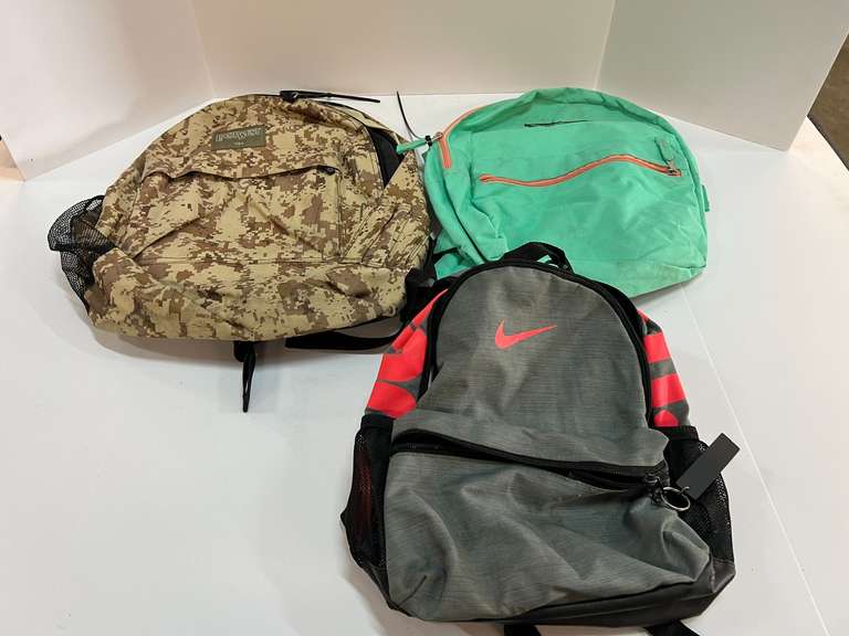 Backpacks three pieces, see pictures for details. image