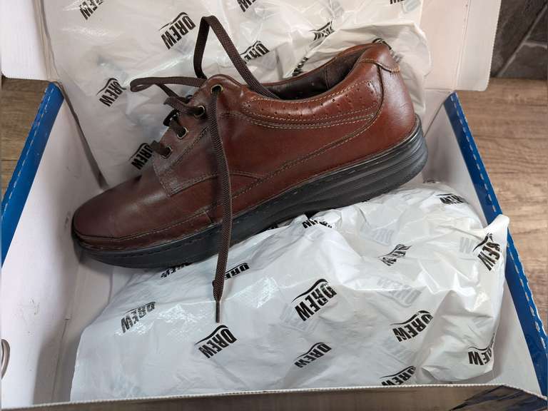 DREW ORTHOPEDIC SHOES WITH ORIGINAL BOX, SIZE 14M image