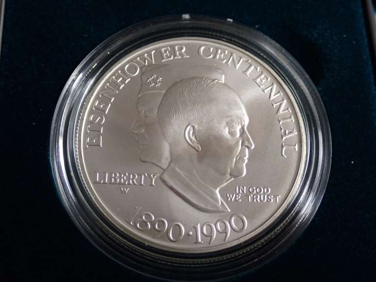1990 EISENHOWER UNCIRCULATED CENTENNIAL SILVER DOLLAR image