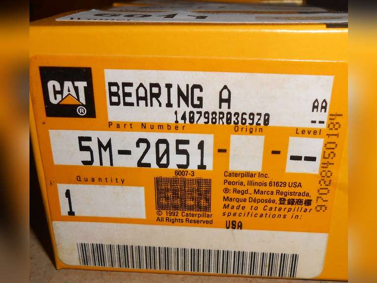 (8) CAT P/N 5M-2051 BEARING image