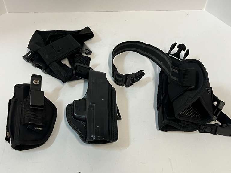 Holsters, three pieces, see pictures for details. image