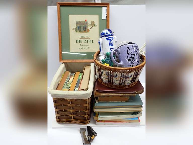 Assorted Collectibles: Books, Framed Art, Toys, and More image