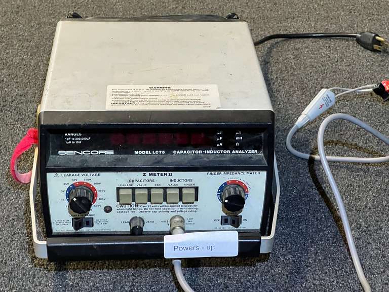Sencore LC75 Z Meter II, capacitor/inductor analyzer, powers up, working condition unknown, see pictures for details. image