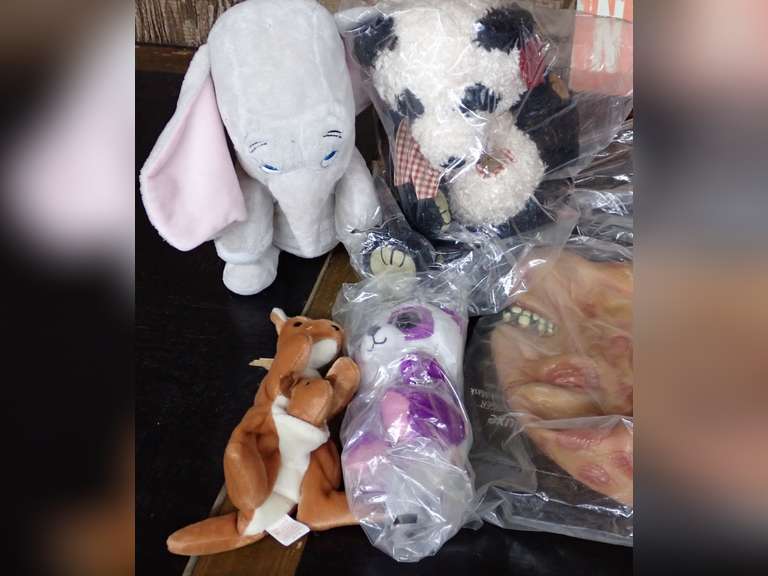 Assorted Plush Toys and Mask image