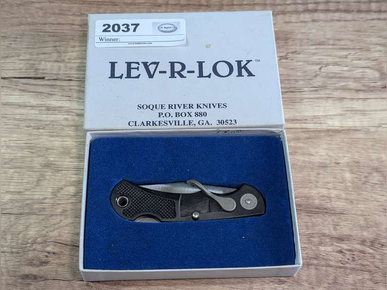 SOQUE RIVER KNIVES LEV-R-LOK LOCKBACK KNIFE IN ORIGINAL BOX, MADE IN USA image