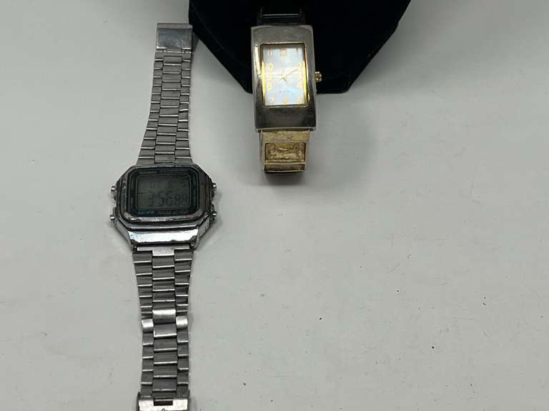 Ladies bangle watch, also includes a Casio digital watch, see pictures for details. image