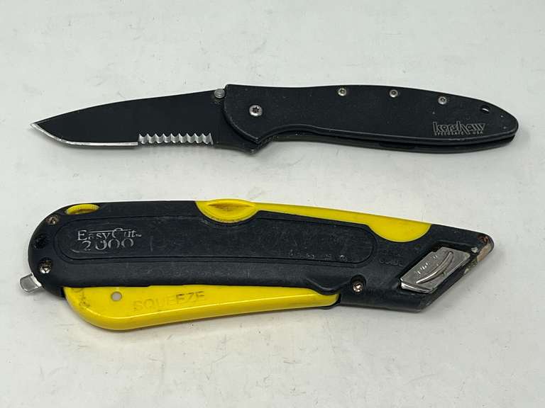 Kershaw pocket knife, also includes a utility knife, see pictures for details. image