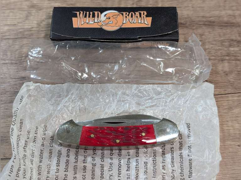 WILD BOAR WB-8013RD POCKET KNIFE IN ORIGINAL BOX image