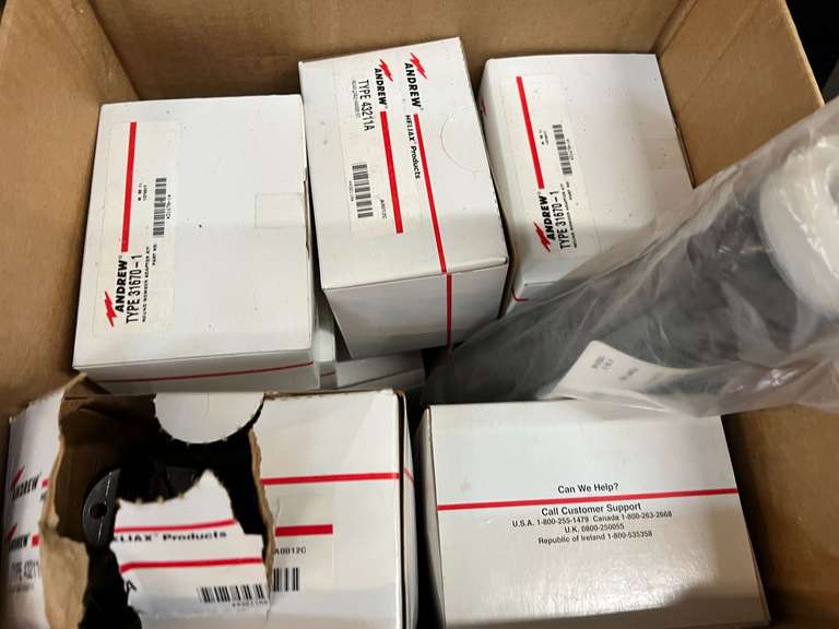 Heliax angle adapter parts, and round member adapter parts, some are still new in the box, see pictures for details. image