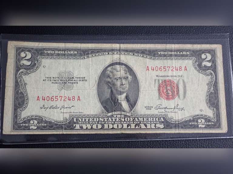 SERIES 1953 RED SEAL $2 BANKNOTE image