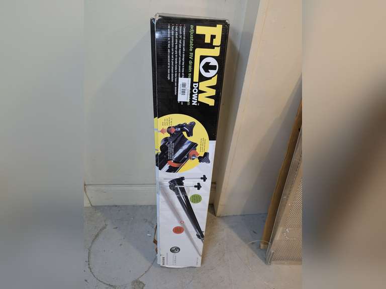 FLOW DOWN ADJUSTABLE RV DRAIN SUPPORT SYSTEM IN ORIGINAL BOX image