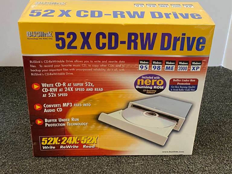 Vintage Buslink 52 X CD-RW Drive, still new in the box, see pictures for details. image